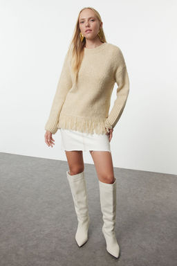 Tas Yumusak Dokulu Puskul Detayl? Triko Kazak TWOAW25KZ00063 - Trendyolmilla фото 2