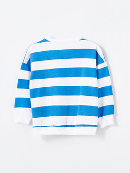 Bisiklet Yaka Uzun Kollu Bask?l? Erkek Bebek Sweatshirt - Waikiki фото 2