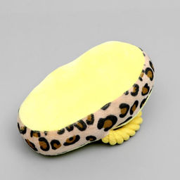 Игрушка мягкая для собак Тапок с канатом, с пищалкой, 15 см, жёлтая - Пижон фото 5