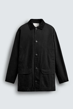 DENIM TRENCH COAT WITH CONTRAST COLLAR - Zara фото 8