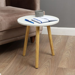 Столик журнальный «Клик Мебель», 400×400×420 мм, цвет дерево/белый