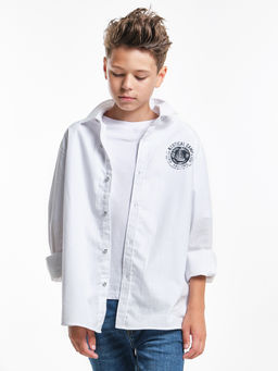 Рубашка белая для школы на праздник UD 7979 белый - Mini maxi фото 16