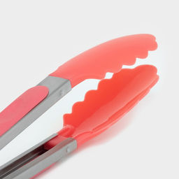 Щипцы кухонные Доляна «Лист», 23×3.5 см, розовые