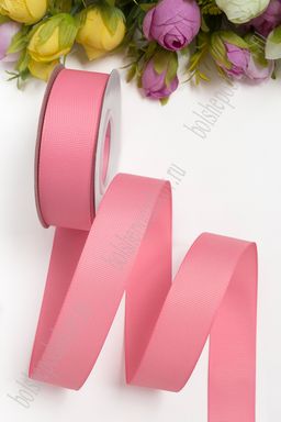 Лента репсовая 2,5 см*20 ярд "1 сорт" (розовая пенка №193) SF-1348