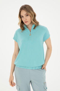 Женская базовая футболка светло-хаки с v-образным вырезом Неожиданная скидка в корзине - U.s. polo assn фото 10