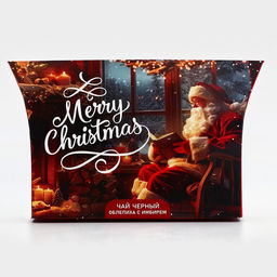 Цена за 2 шт. Чай новогодний подарочный, черный Merry Christmas, со вкусом облепихи с имбирем, 20 г - Фабрика счастья фото 5