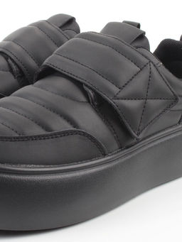 03-YH462-3 BLACK Полуботинки спортивные демисезонные женские (натуральная кожа)