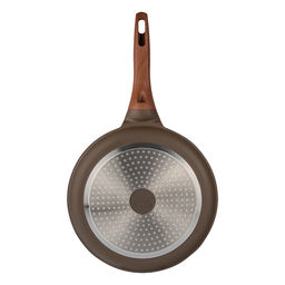 51472 WERNER Сковорода блинная DONO 28,0x2,5 см с индукционным дном, с двухслойным мраморным антипригарным покрытием Pfluon, бакелитовая ручка с покрытием Soft Touch. Материал: литой алюминий. Толщина  фото 4