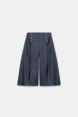 BERMUDA LARGA BOTONES CON LINO / ?ndigo - Zara фото 5