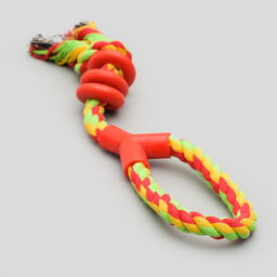 Игрушка тренировочная канатная Спираль, до 140 г, до 40 см, микс цветов - Пижон фото 2