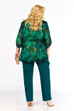Блуза Элль стиль 2263/14а изумруд  фото 3