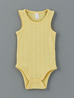 Bisiklet Yaka Basic Erkek Bebek ??t??tl? Bodysuit 3l?