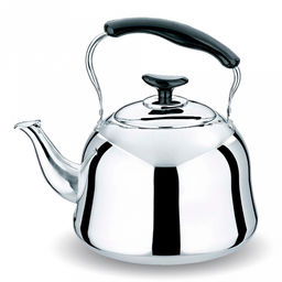 Чайник из нержавеющей стали "Kelli" 4,5л, со свистком, носик с крышкой, литое дно (Китай)