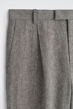 PANTAL?N DE LINO RELAXED FIT WIDE LEG - H&m фото 3