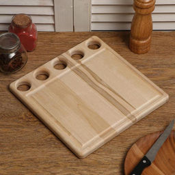 Доска разделочная и сервировочная Дарим Красиво «Функциональная №1», с желобом, дерево массив берёзы, 25×2 см