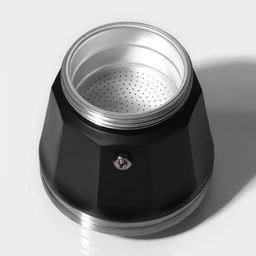 Подарочный набор Magistro Blackout, 2 предмета: гейзерная кофеварка, капучинатор, 300 мл, чёрная