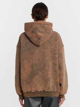 Худи женское хаки с обработкой эйсид хаки 122981 - Mark formelle фото 4