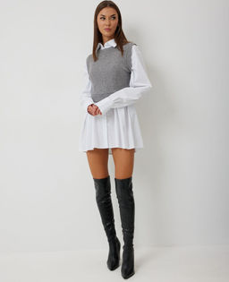 Костюм VN fashion 1030 серый, белый