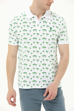 U. S. Polo Assn Мужская зеленая футболка с воротником-поло - U.s. polo assn фото 13