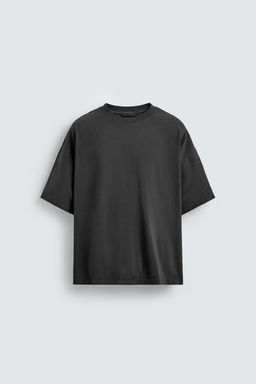 CAMISETA B?SICA LAVADA / Antracita oscuro - Zara фото 7