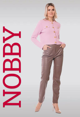 NOBBY, Женские брюки 794-500/2 (кофе) (эко-кожа)