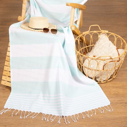 Пештемаль для пляжа, бани, сауны Фортуна 100х180 см, мятный