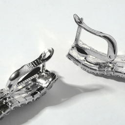 Серьги висячие Голливуд дождь, цвет серебро, 11см - Queen fair фото 2