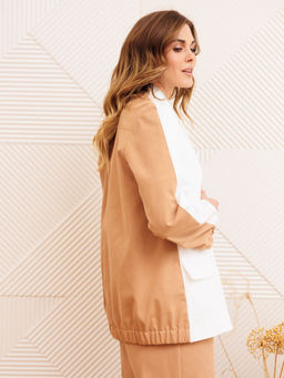 Жакет Gizart 15368 молочный+мокко мусс  фото 2