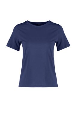 Lacivert %100 Pamuk Basic Bisiklet Yaka Orme T-Shirt TWOSS23TS00000