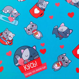 Коврик под миску Кусь! Потому что люблю еду! 43х28 см - Пушистое счастье фото 4