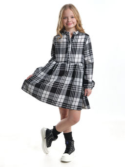 Платье для девочки UD 7862 черная клетка - Mini maxi фото 4