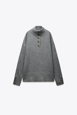 KNIT HIGH NECK SWEATER - Zara фото 17