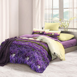 Покрывало стеганое Французские просторы 240х215см, спальное место 160см, бязь набивная Комфорт 121г/м2, хлопок 100%, многоигольная стежка, наполнитель синтепон 70гр, подкладка бязь отбеленная 121г/м2, Домашняя мода (Россия)  фото 7