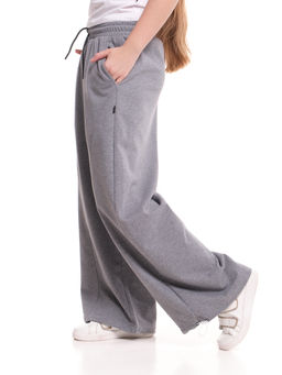 Брюки для девочки с утяжкой внизу 22-7708 темно-серый меланж - Mini maxi фото 6