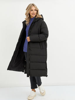 Пуховик женский черный стеганный - Glenfield фото 6