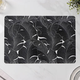 Салфетки сервировочные на стол «Мираж», 4 шт., 30×45 см, чёрные