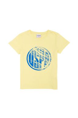 Детская светло-желтая футболка с круглым вырезом Неожиданная скидка в корзине - U.s. polo assn фото 3