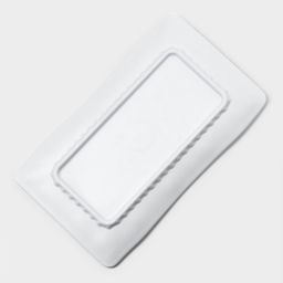 Блюдо для подачи «Белый Восток», меламин, 25.5×15×2 см, прямоугольное, белое