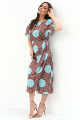 Платье Magia mody 2276 какао+бирюза