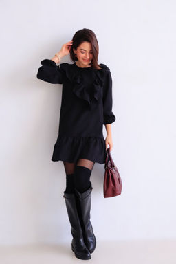 Платье-мини чёрное - Martichelli фото 13