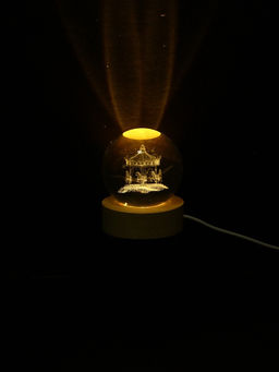 Светильник новогодний шар «Карусель и лошади», d=6 см