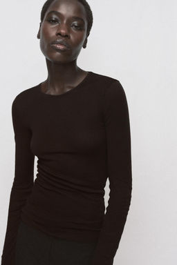SUPIMA® LONG SLEEVE T-SHIRT - Zara фото 9