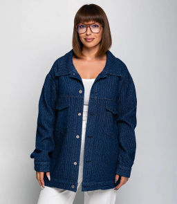 Джинсовая куртка #КТ8816, тёмно-синий