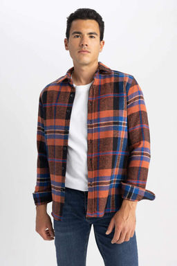 Рубашка Lumberjack с длинным рукавом в клетку обычного кроя - Defacto фото 3
