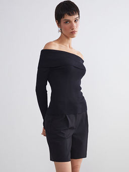 Kay?k Yaka Kad?n Triko Kazak