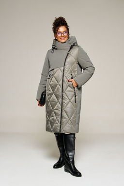 Пальто Beautiful Free 8023 серый