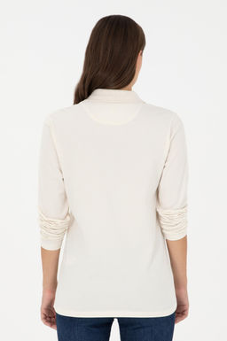 Женский кремовый базовый свитшот Неожиданная скидка в корзине - U.s. polo assn фото 5