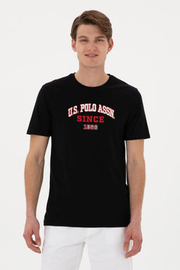 Erkek Regular Fit Bisiklet Yaka Siyah Ti__rt Sepette S_rpriz _ndirim