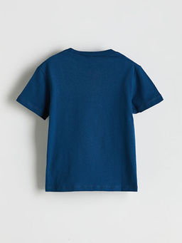 Bisiklet Yaka Minecraft Bask?l? Erkek ?ocuk Ti??rt