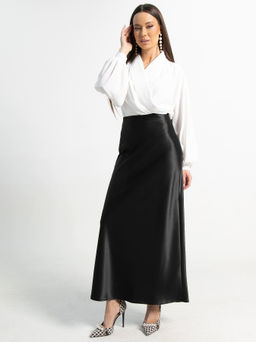 Юбка атласная Эвелин (черная) Ю15258-25М - Lt collection фото 7